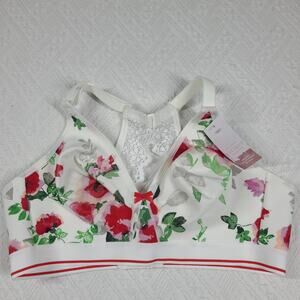 Cacique Cotton collection unlined full coverage no-wire floral bra size 40C NWT